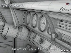 chevrolet impala ss 67 4 doors 3D Model