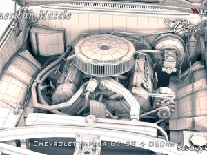 chevrolet impala ss 67 4 doors Model 3D