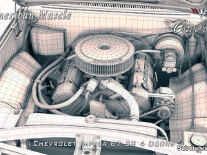 chevrolet impala ss 67 4 doors Model 3D