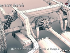 chevrolet impala ss 67 4 doors Model 3D