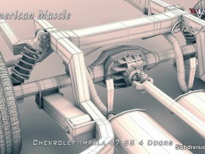 chevrolet impala ss 67 4 doors 3D Model