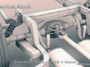 chevrolet impala ss 67 4 doors Model 3D