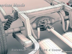 chevrolet impala ss 67 4 doors 3D Model