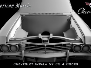chevrolet impala ss 67 4 doors Model 3D