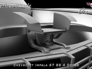 chevrolet impala ss 67 4 doors Model 3D