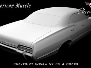chevrolet impala ss 67 4 doors Model 3D