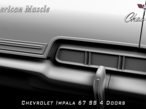 chevrolet impala ss 67 4 doors Model 3D