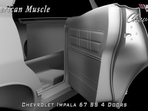 chevrolet impala ss 67 4 doors Model 3D