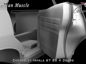 chevrolet impala ss 67 4 doors 3D Model