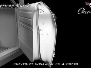 chevrolet impala ss 67 4 doors Model 3D