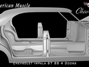 chevrolet impala ss 67 4 doors Model 3D