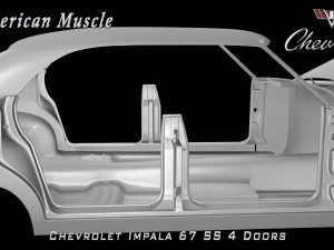 chevrolet impala ss 67 4 doors 3D Model