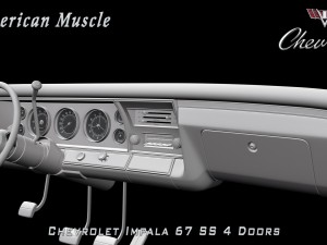 chevrolet impala ss 67 4 doors Model 3D