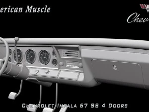 chevrolet impala ss 67 4 doors 3D Model
