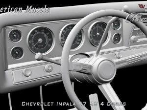 chevrolet impala ss 67 4 doors 3D Model
