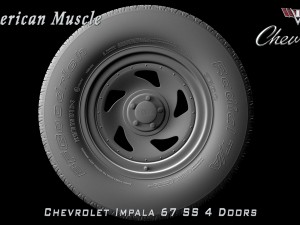 chevrolet impala ss 67 4 doors Model 3D