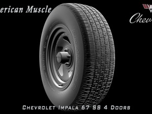 chevrolet impala ss 67 4 doors Model 3D