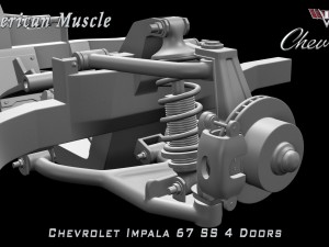 chevrolet impala ss 67 4 doors Model 3D