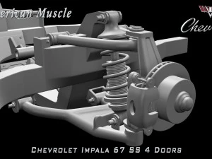 chevrolet impala ss 67 4 doors 3D Model
