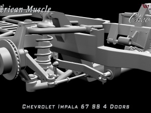 chevrolet impala ss 67 4 doors Model 3D