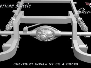 chevrolet impala ss 67 4 doors Model 3D
