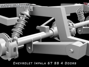 chevrolet impala ss 67 4 doors Model 3D