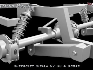 chevrolet impala ss 67 4 doors 3D Model
