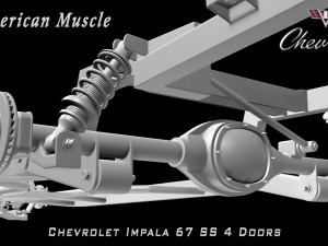 chevrolet impala ss 67 4 doors Model 3D