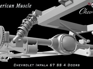 chevrolet impala ss 67 4 doors 3D Model