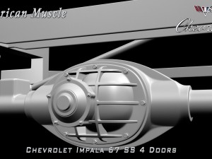 chevrolet impala ss 67 4 doors Model 3D