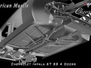 chevrolet impala ss 67 4 doors Model 3D