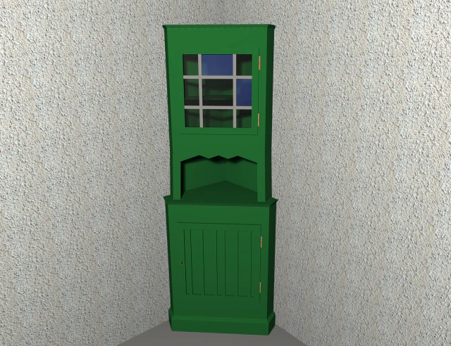 curio cabinet 3D Model .c4d .max .obj .3ds .fbx .stl .blend 