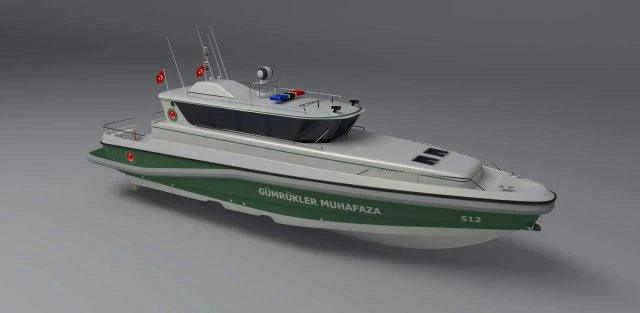 16m coast guard boat 3D Model .c4d .max .obj .3ds .fbx .stl .blend 