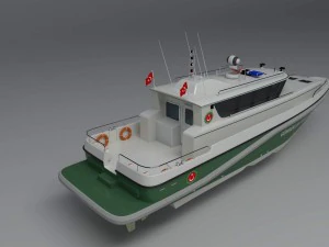 16m coast guard boat 3D Model