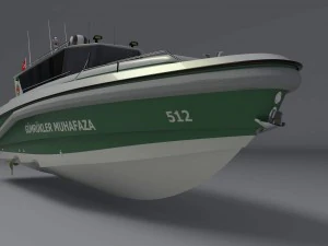 16m coast guard boat 3D Model