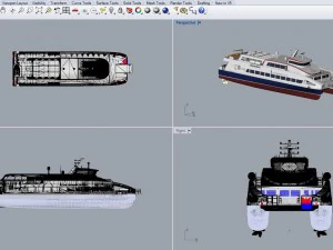 Ferryboat da cidade de Izmir - fibra de carbono Modelo 3D