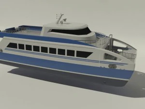 23m catamaran ferry 3D Model