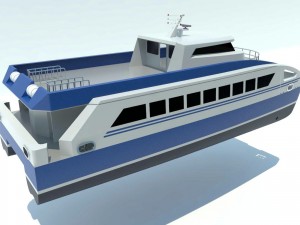 23m catamaran ferry 3D Model