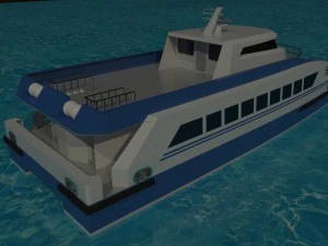 23m catamaran ferry 3D Model