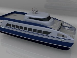 23m catamaran ferry 3D Model