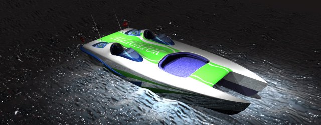10m power cat boat Model 3D .c4d .max .obj .3ds .fbx .stl .blend 