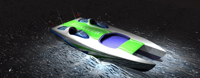 10m power cat boat 3D Model .c4d .max .obj .3ds .fbx .stl .blend 