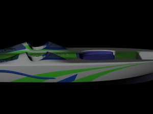 10m power cat boat 3D Model