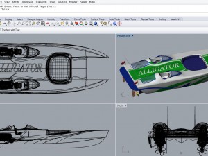 10m power cat boat Model 3D