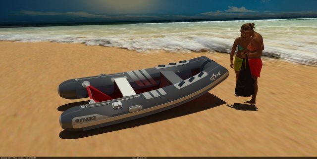 5m inflatable boat Modelo 3D .c4d .max .obj .3ds .fbx .stl .blend 