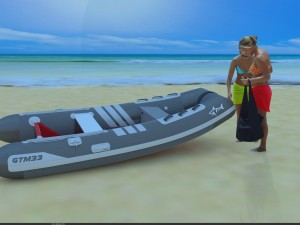 5m inflatable boat Modelo 3D