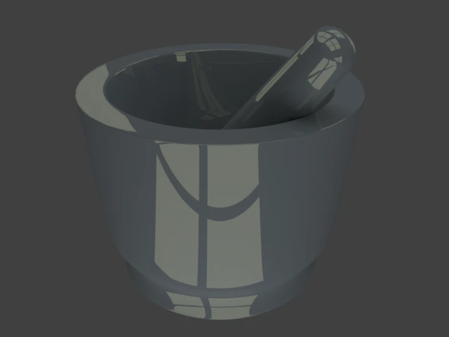 mortar 3D Model .c4d .max .obj .3ds .fbx .stl .blend 