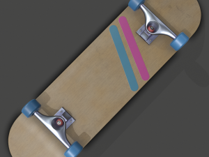 realistic skateboard 3D 模型