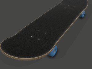 realistic skateboard 3D 模型