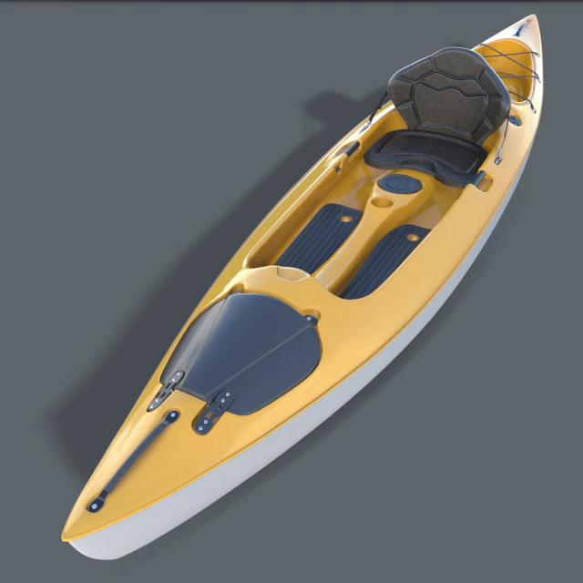 kayak realistic 3D Model .c4d .max .obj .3ds .fbx .stl .blend 